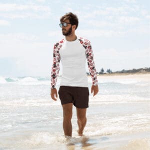 Men's Death Blossom Rash Guard - White
