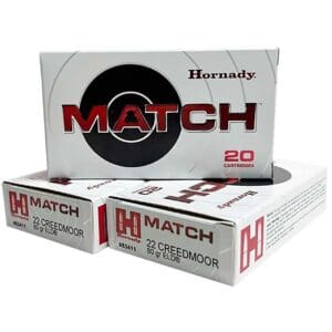 Hornady 83411 Match .22 Creedmoor 80gr Extremely Low Drag-Match 20 Per Box