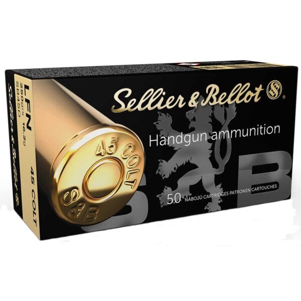 Sellier & Bellot SB45D .45 Colt 250 gr Lead Flat Nose 50 Per Box