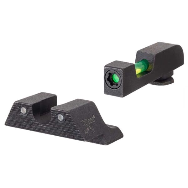 Trijicon 601104 DI Night Sight Set Green/Tritium/Fiber Optic Front Sight-Green Tritium Black Outline Rear Sight