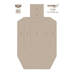 Birchwood Casey 37206 EZE-Scorer IPSC Silhouette Paper Hanging Universal 12" x 18" Tan 10 Pack