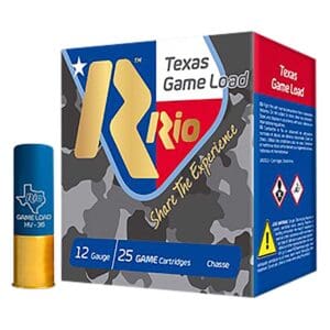 Rio Ammunition TGHV368TX Texas Game Load High Velocity 12 Gauge 2.75" 1 1/4 oz 8 Shot 25 Per Box