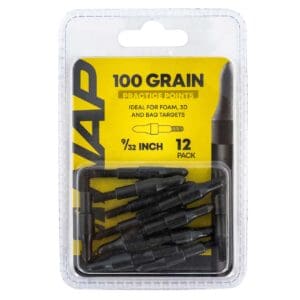 NAP NAP60P3DP932 3D Practice Points Field Tips Fixed 100 Gr Black/ 12 Pack