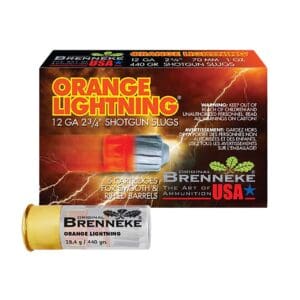 Brenneke SL122OL Orange Lightning 12 Gauge 2.75" 1oz Slug Shot 5 Per Box
