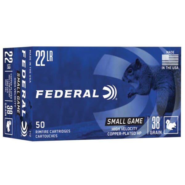 Federal 712  .22 LR 38gr Copper-Plated Round Nose 50 Per Box