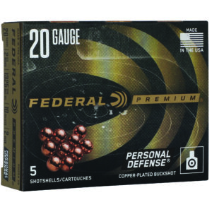 Federal PD2042B Premium 20 Gauge 2.75" 2 Buck Shot 5 Per Box