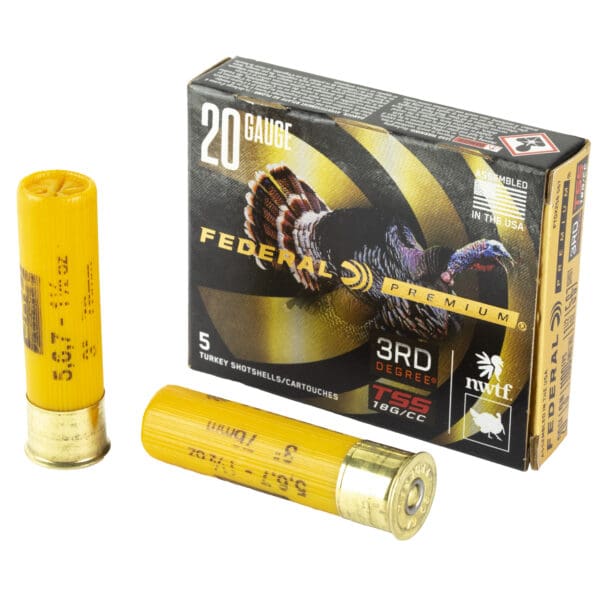 Federal PTDX258567 Premium 3rd Degree 20 Gauge 3" 1 1/2oz 5/6/7 Shot 5 Per Box