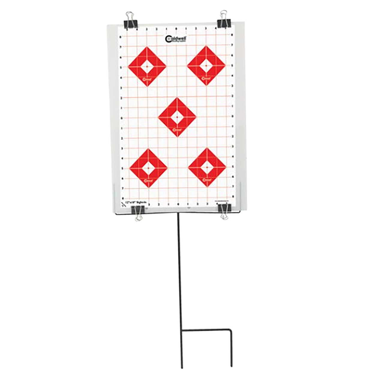 Caldwell 110005 Ultra Portable Target Stand Black/Red/White Steel Silhouette/Shapes Standing