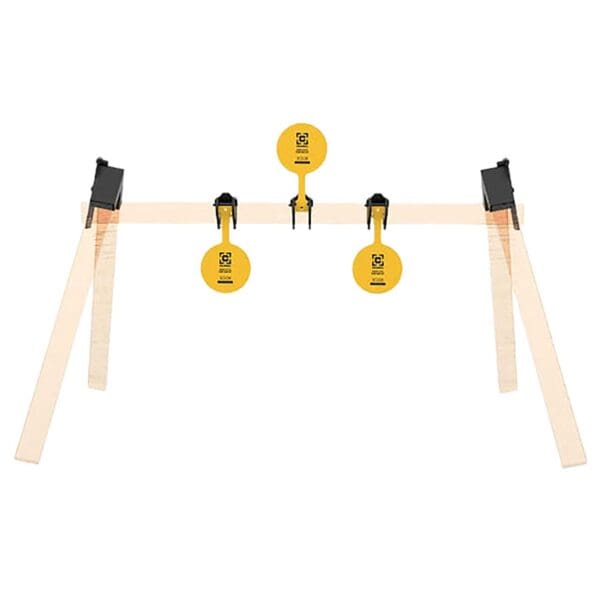 Caldwell 1215375 AR500 Plate Rack Kit 8" Yellow Steel Hanging 3 Plates