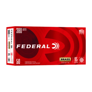 Federal C38095A Champion .380 ACP 95gr Full Metal Jacket 50 Per Box
