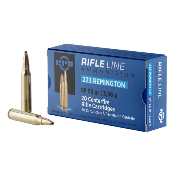 PPU PP223S Standard Rifle .223 Rem 55gr Soft Point 20 Per Box