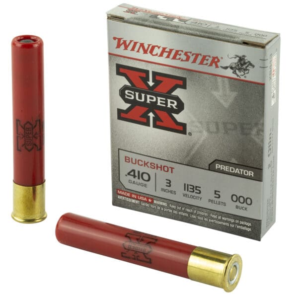 Winchester Ammo XB413 Super X  410Gauge 3" 5Pellets 000Buck Shot 5 Per Box/50 Case