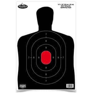 Birchwood Casey 35707 Dirty Bird BC-27 Silhouette Tagboard Hanging Pistol 12" x 18" Black/White 8 Per Pkg
