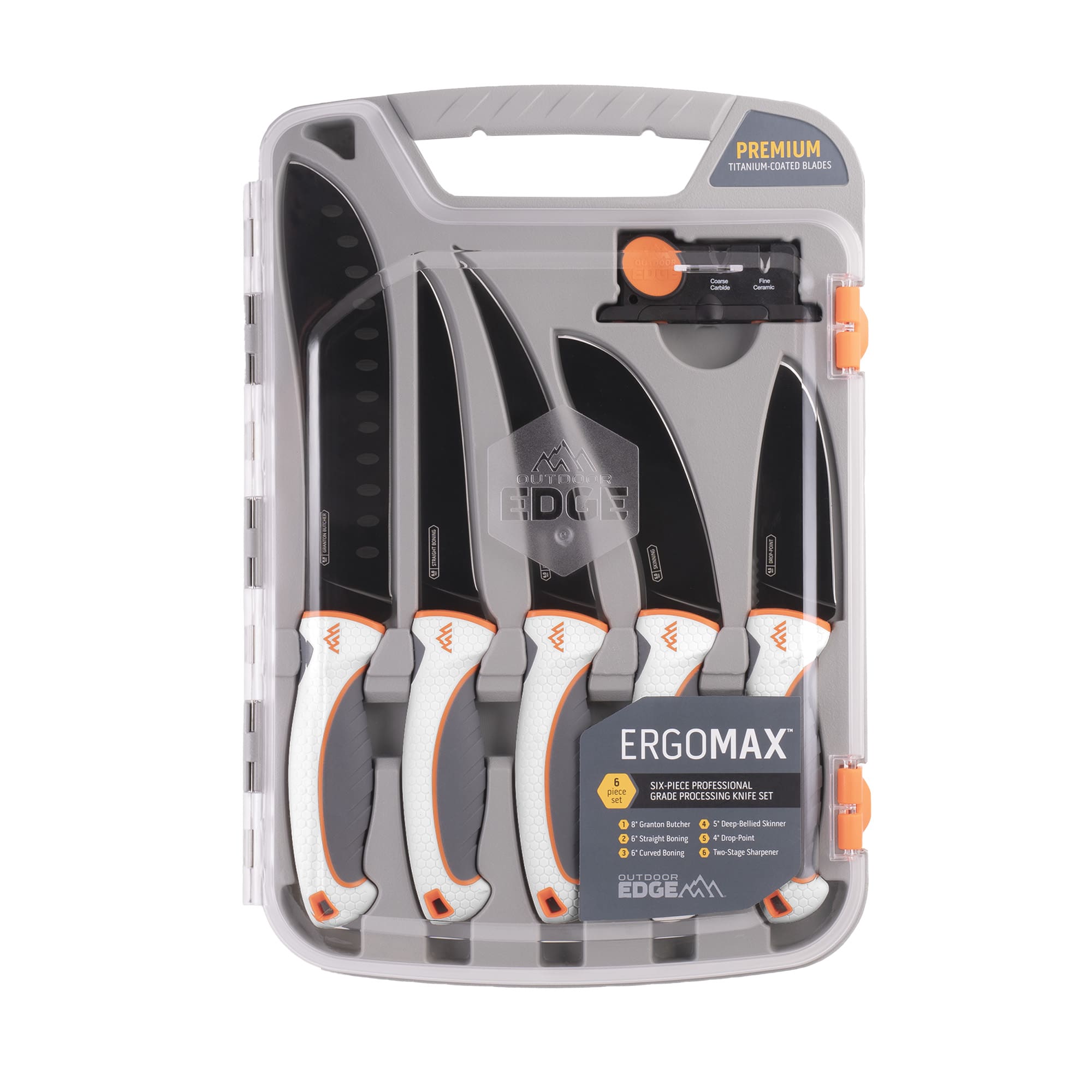 Outdoor Edge EM1 Ergo Max Processing Kit Black Titanium Blade 5 Piece